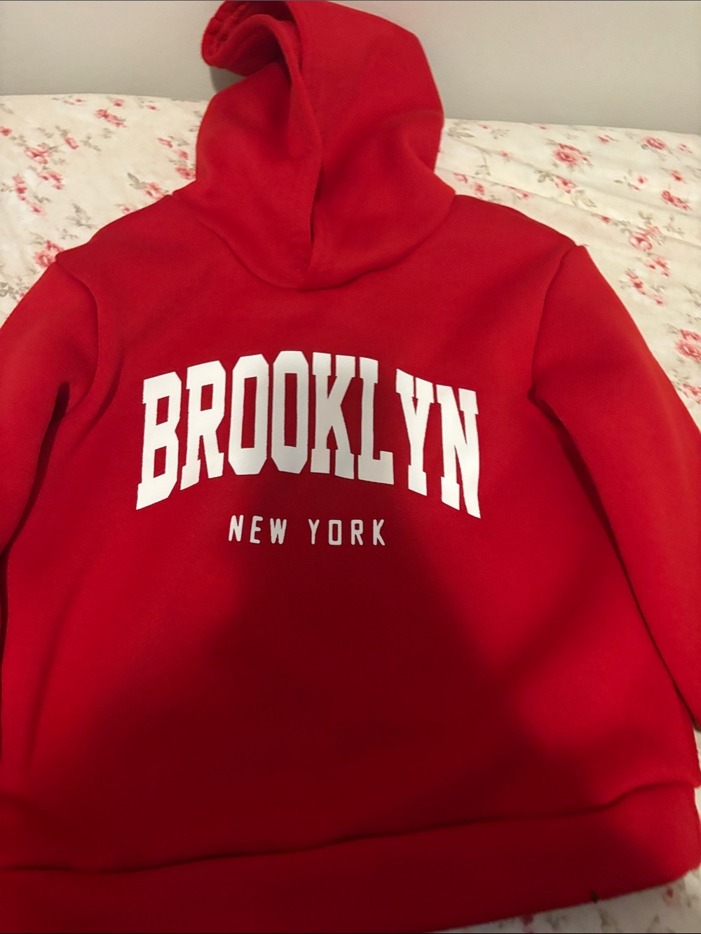 Red 'BROOKLYN New York' Hoodie